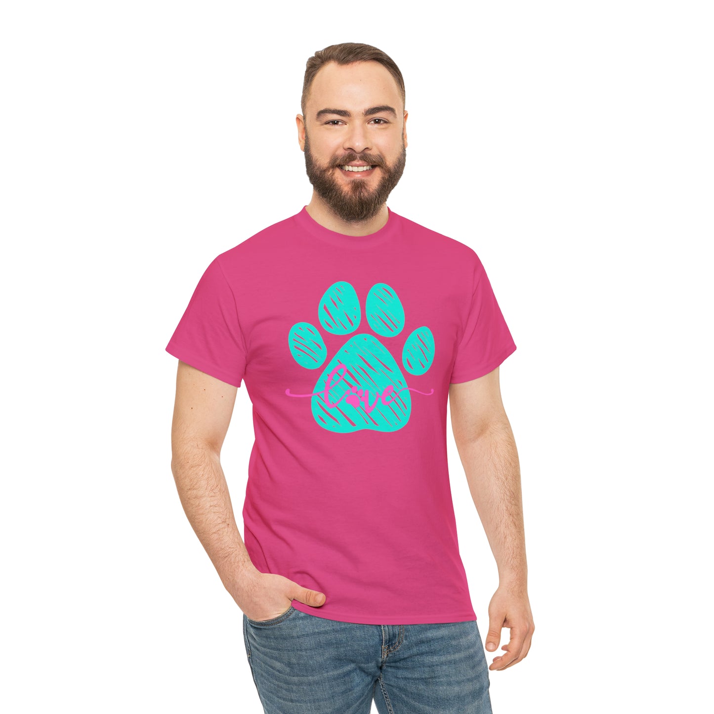 LOVE PAW TEE-Unisex Heavy Cotton Tee