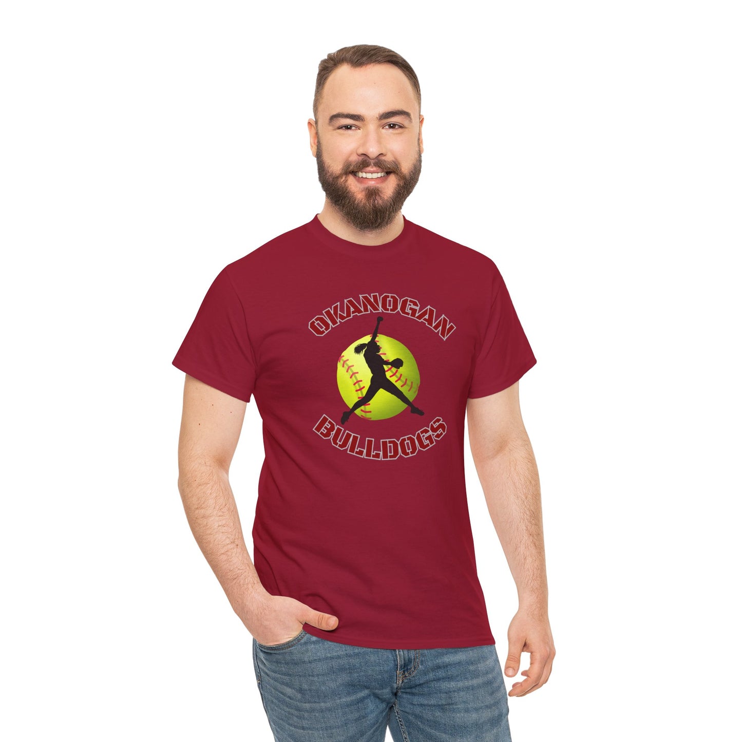 OK SOFTBALL PITCHER-Unisex Heavy Cotton Tee