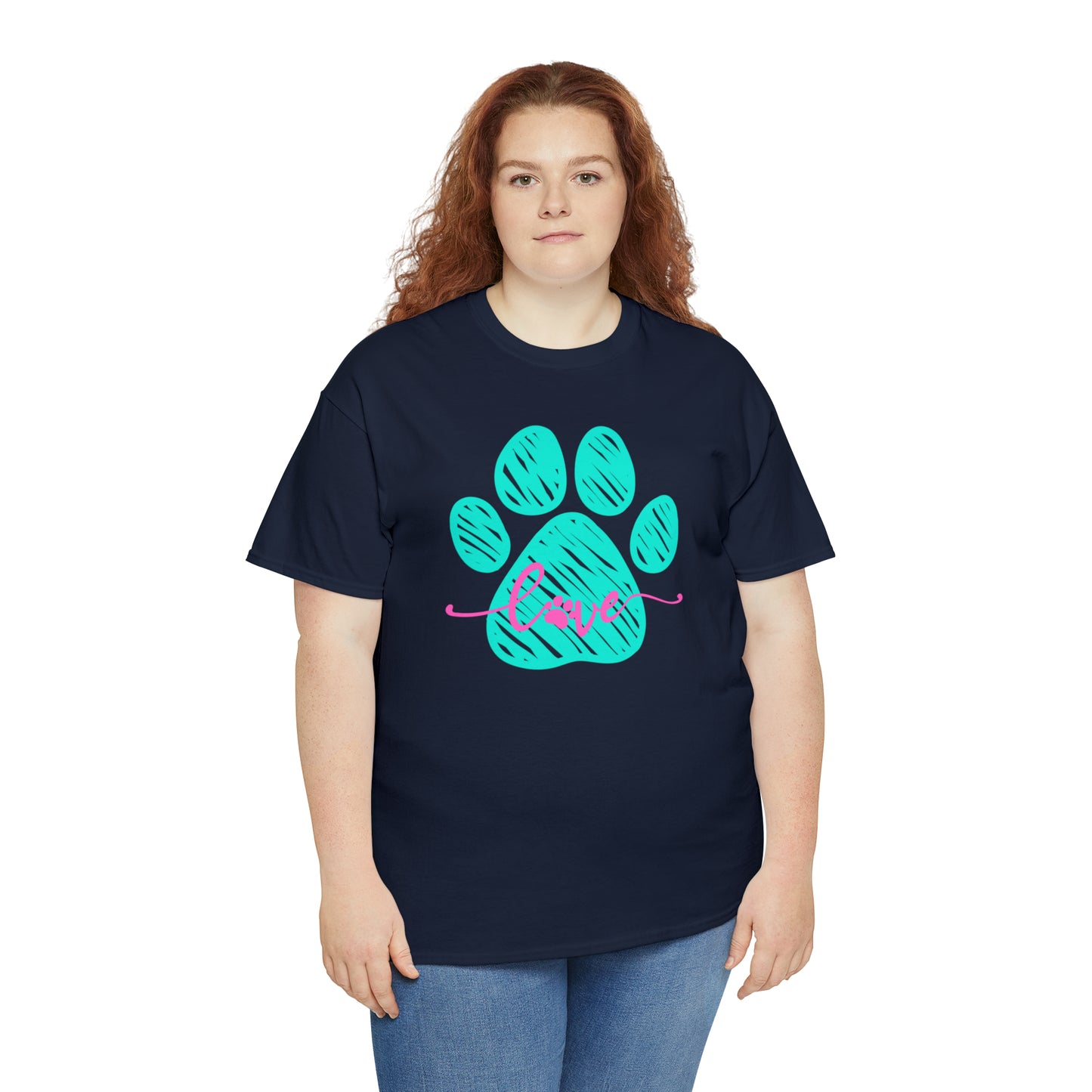 LOVE PAW TEE-Unisex Heavy Cotton Tee