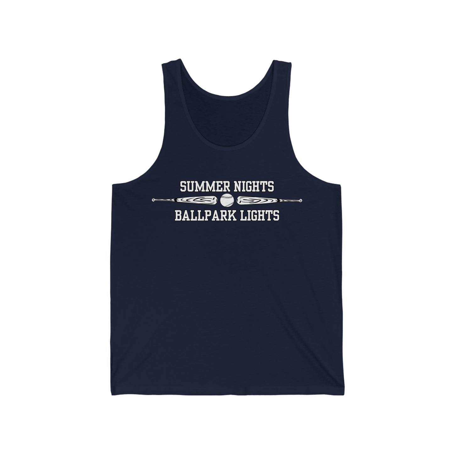 SUMMER NIGHTS, BALLPARK LIGHTS TANK-Unisex Jersey Tank