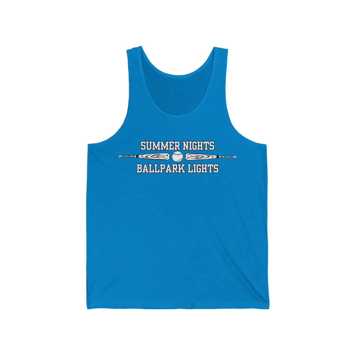 SUMMER NIGHTS, BALLPARK LIGHTS TANK-Unisex Jersey Tank