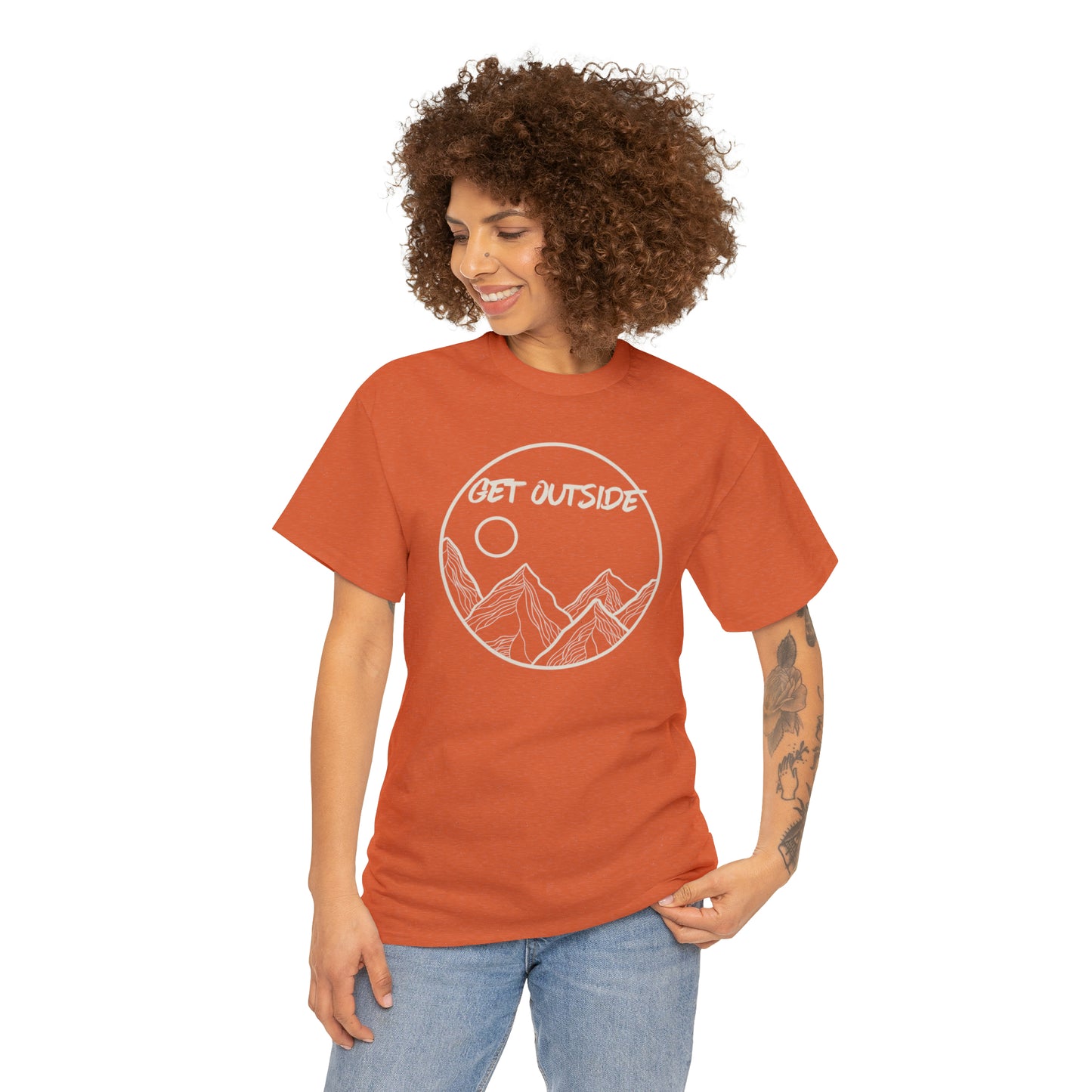 GET OUTSIDE TEE-Unisex Heavy Cotton Tee