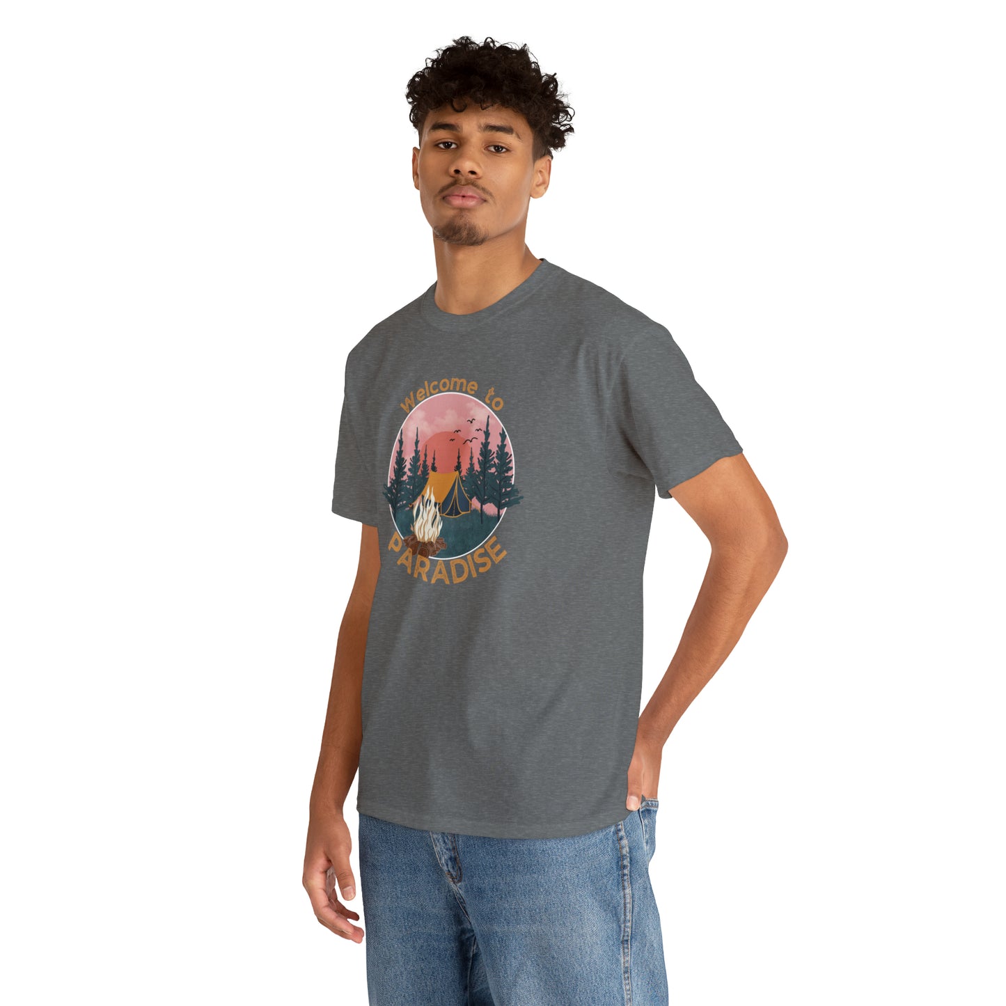 WELCOME TO PARADISE TEE-Unisex Heavy Cotton Tee