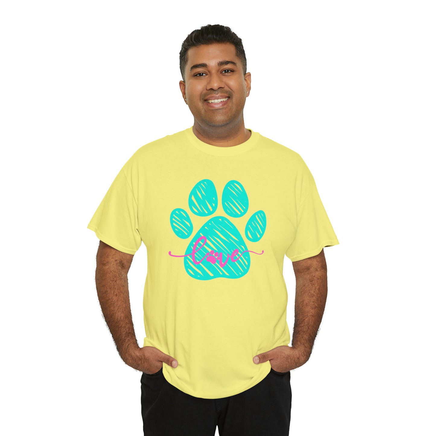 LOVE PAW TEE-Unisex Heavy Cotton Tee