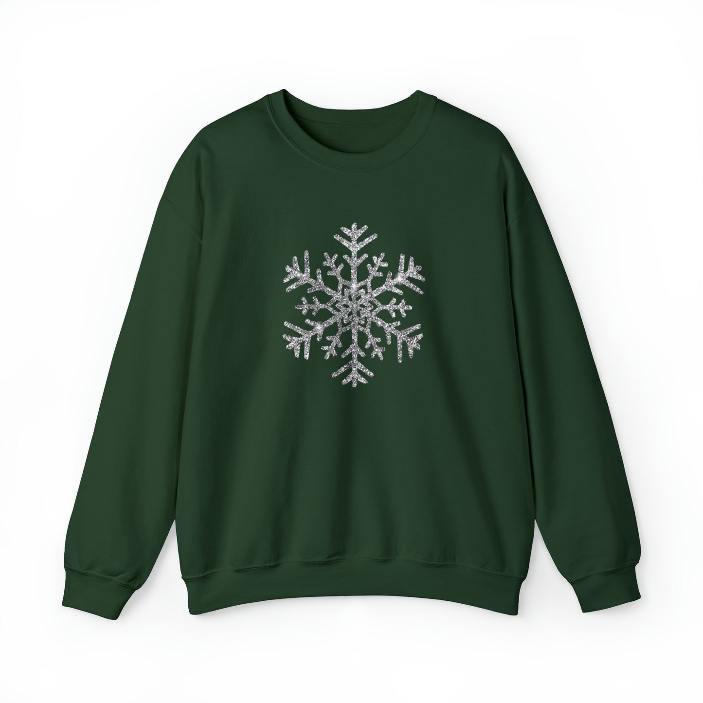 Glitter Snowflake Crewneck Sweatshirt