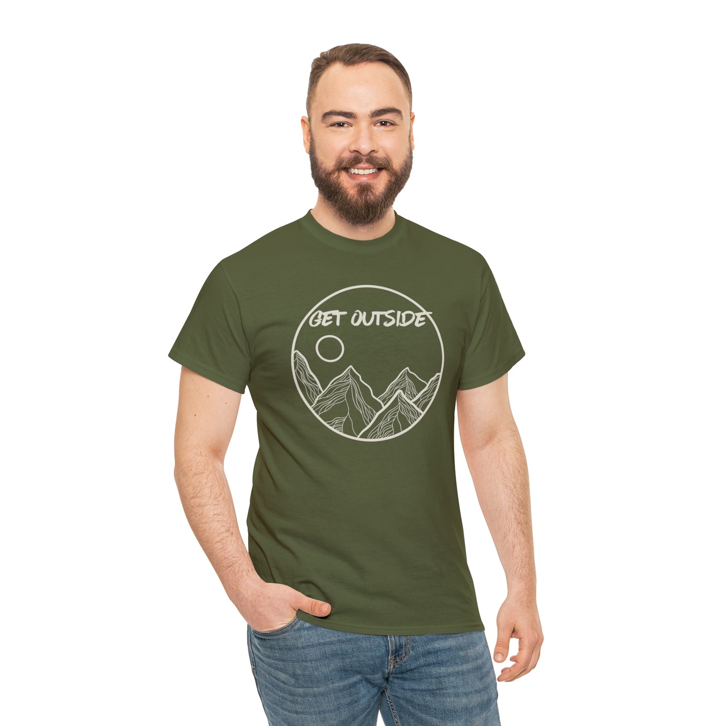 GET OUTSIDE TEE-Unisex Heavy Cotton Tee