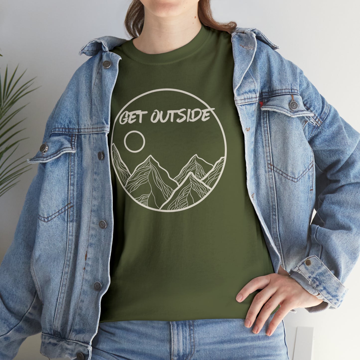 GET OUTSIDE TEE-Unisex Heavy Cotton Tee