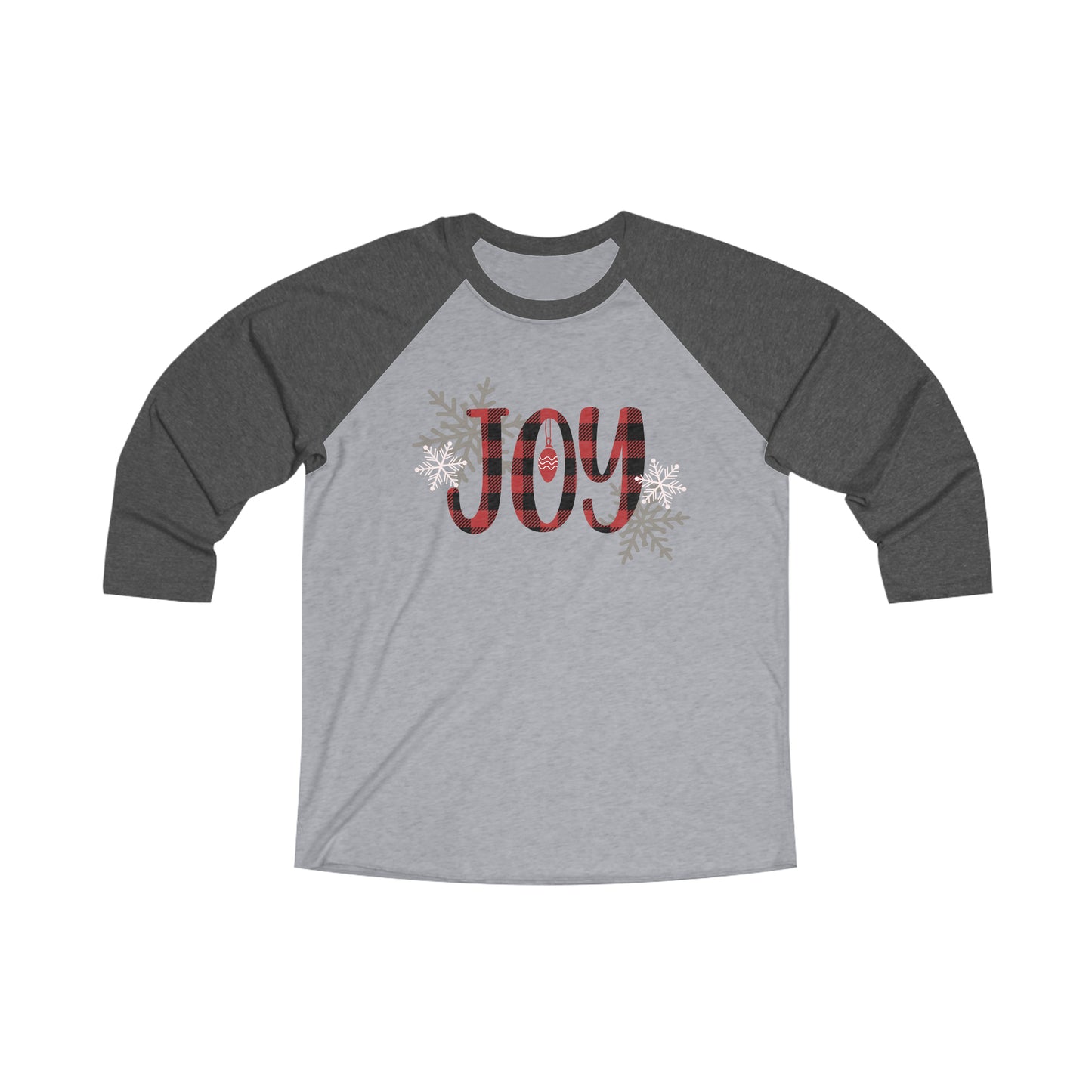 Holiday Joy Unisex Tri-Blend 3\4 Raglan Tee