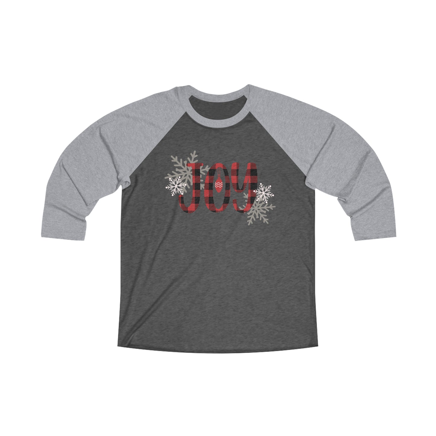 Holiday Joy Unisex Tri-Blend 3\4 Raglan Tee