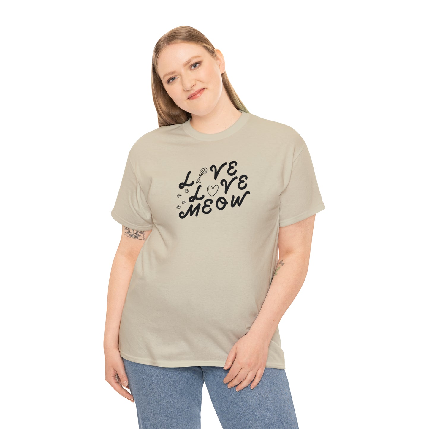 LIVE-LOVE-MEOW TEE-ALL PROCEEDS DONATED TO ANIMAL RESCUE!