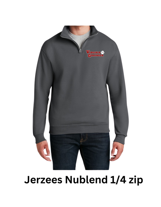 1/4 zip Sweatshirt-VG or OK Logo