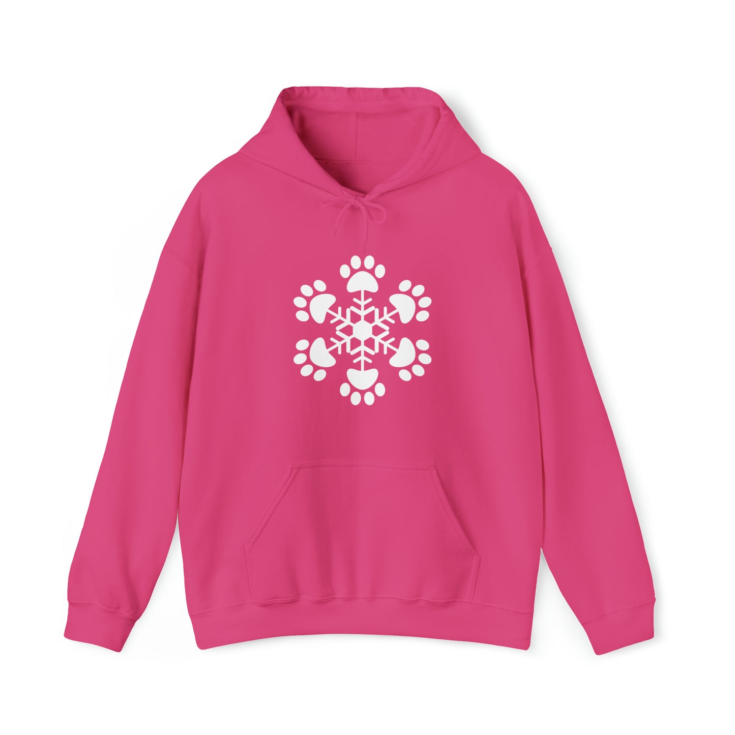 Paw Print Snowflake Hooded Sweatshirt