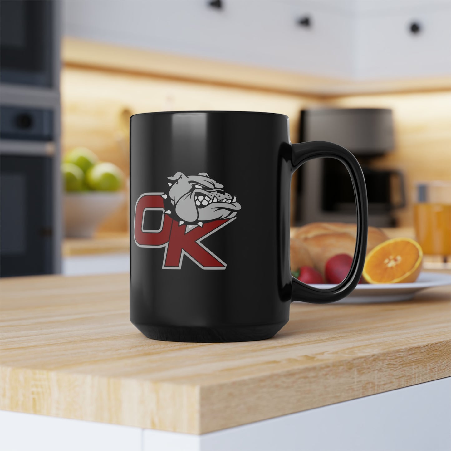 OK BULLDOGS-Black Mug, 15oz