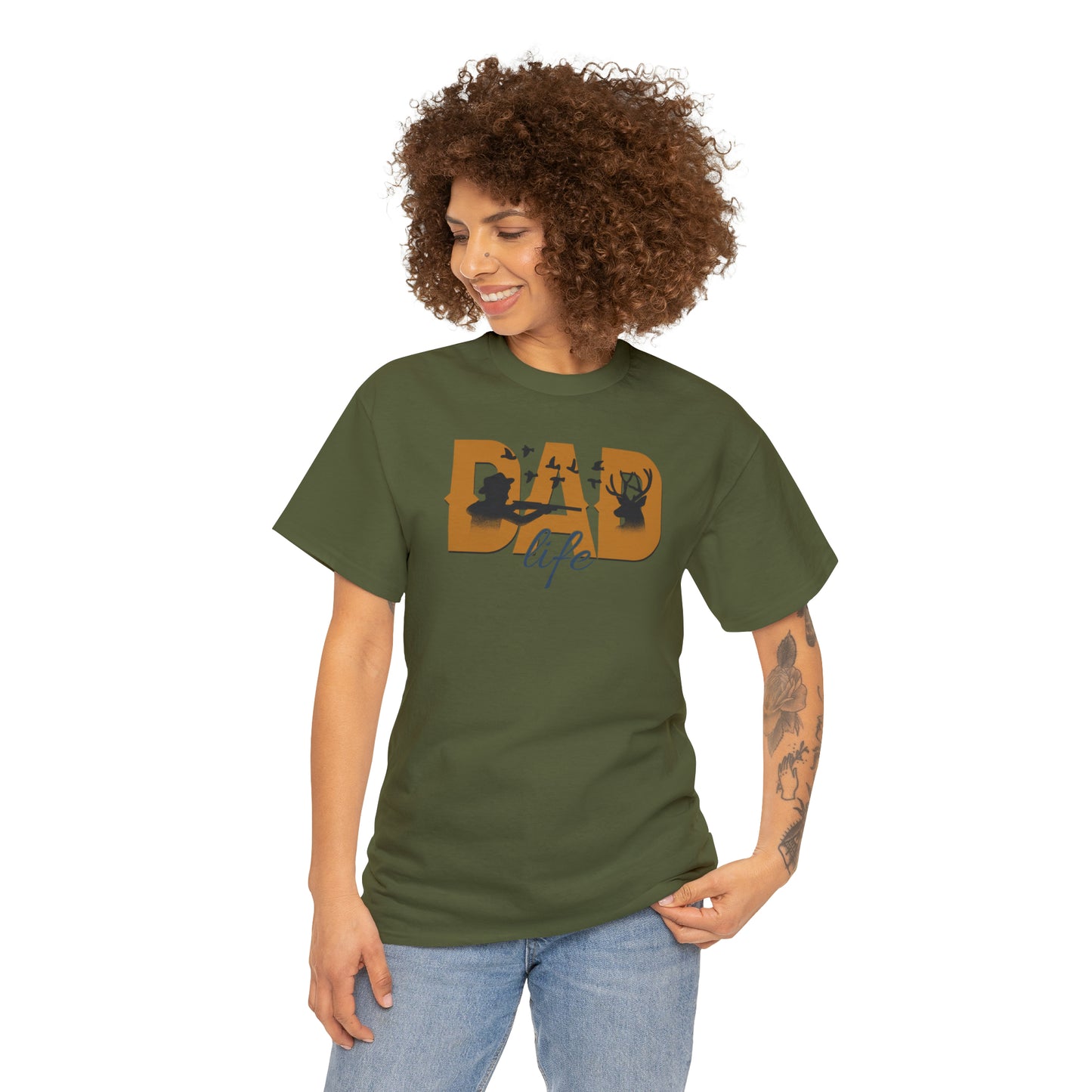 DAD LIFE HUNTING TEE-Unisex Heavy Cotton Tee