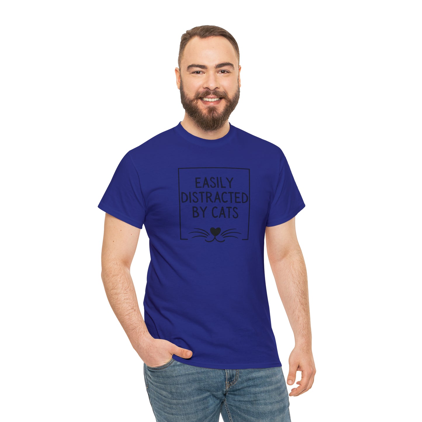 DISTRACTED BY CATS TEE-ALL PROCEEDS DONATED TO ANIMAL RESCUE!