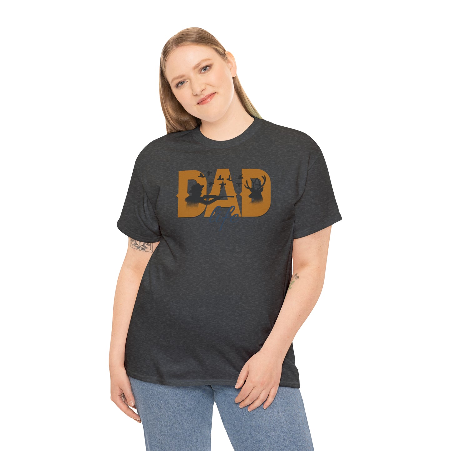 DAD LIFE HUNTING TEE-Unisex Heavy Cotton Tee