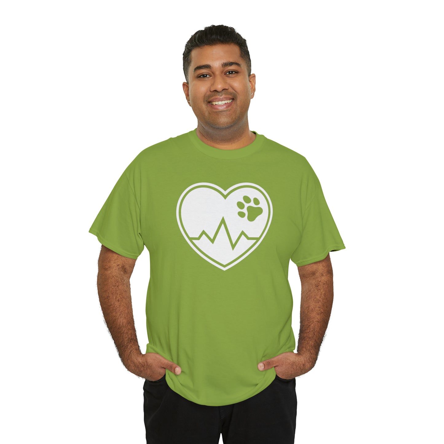 PAW HEARTBEAT TEE--ALL PROCEEDS DONATED TO ANIMAL RESCUE