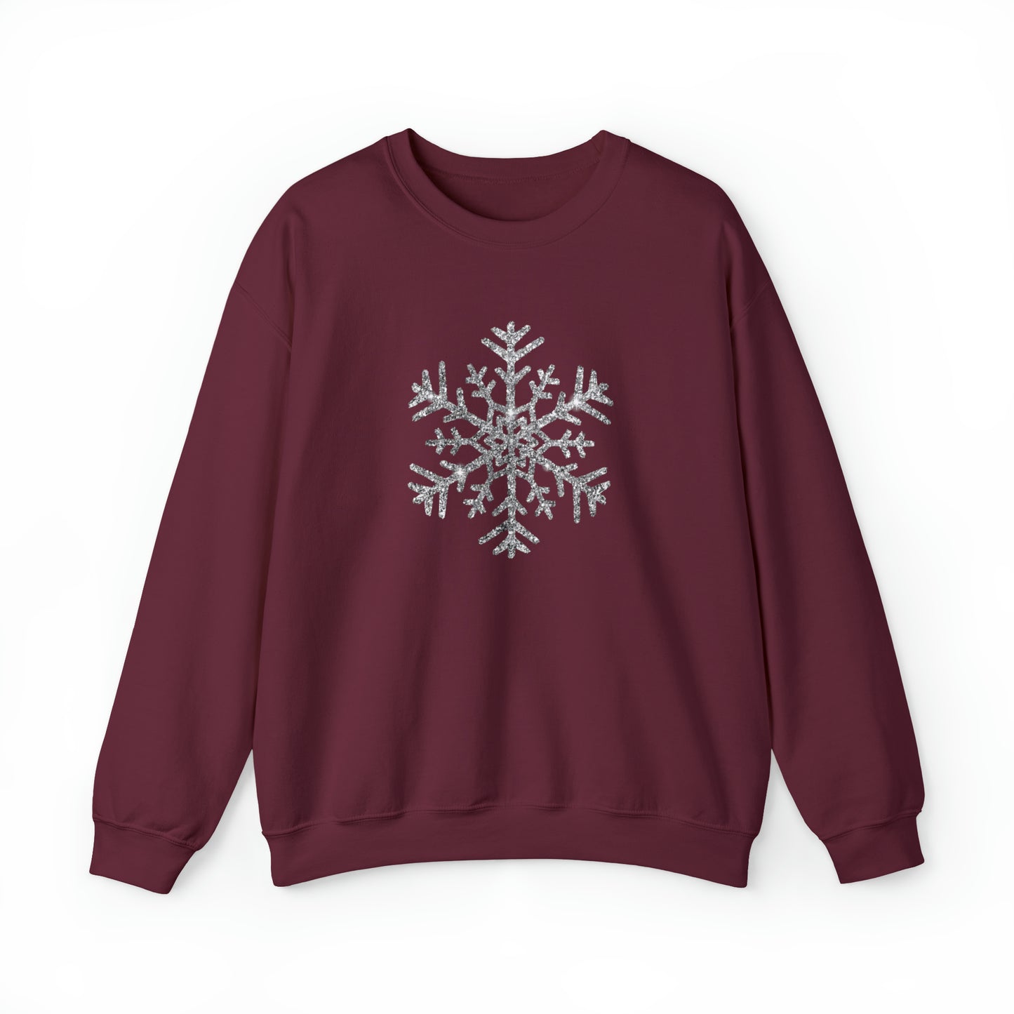 Glitter Snowflake Crewneck Sweatshirt