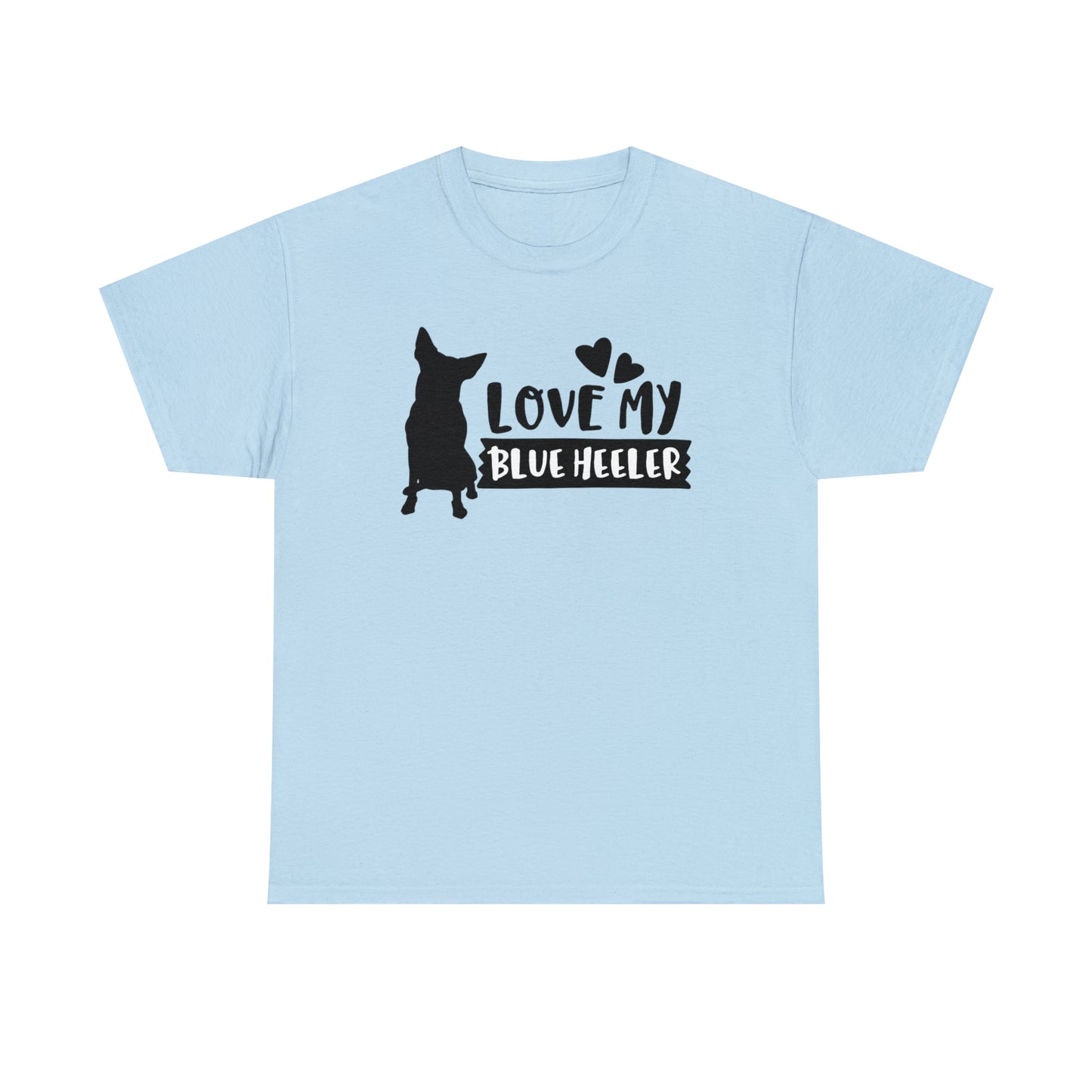 BLUE HEELER LOVE TEE-Unisex Heavy Cotton Tee