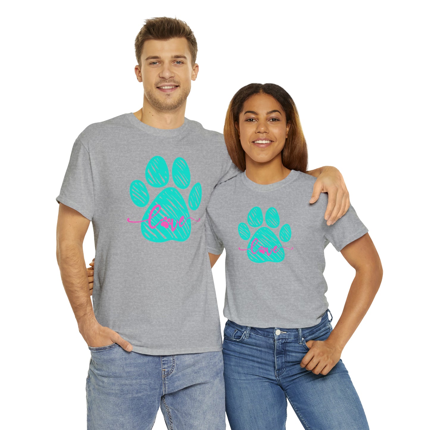 LOVE PAW TEE-Unisex Heavy Cotton Tee