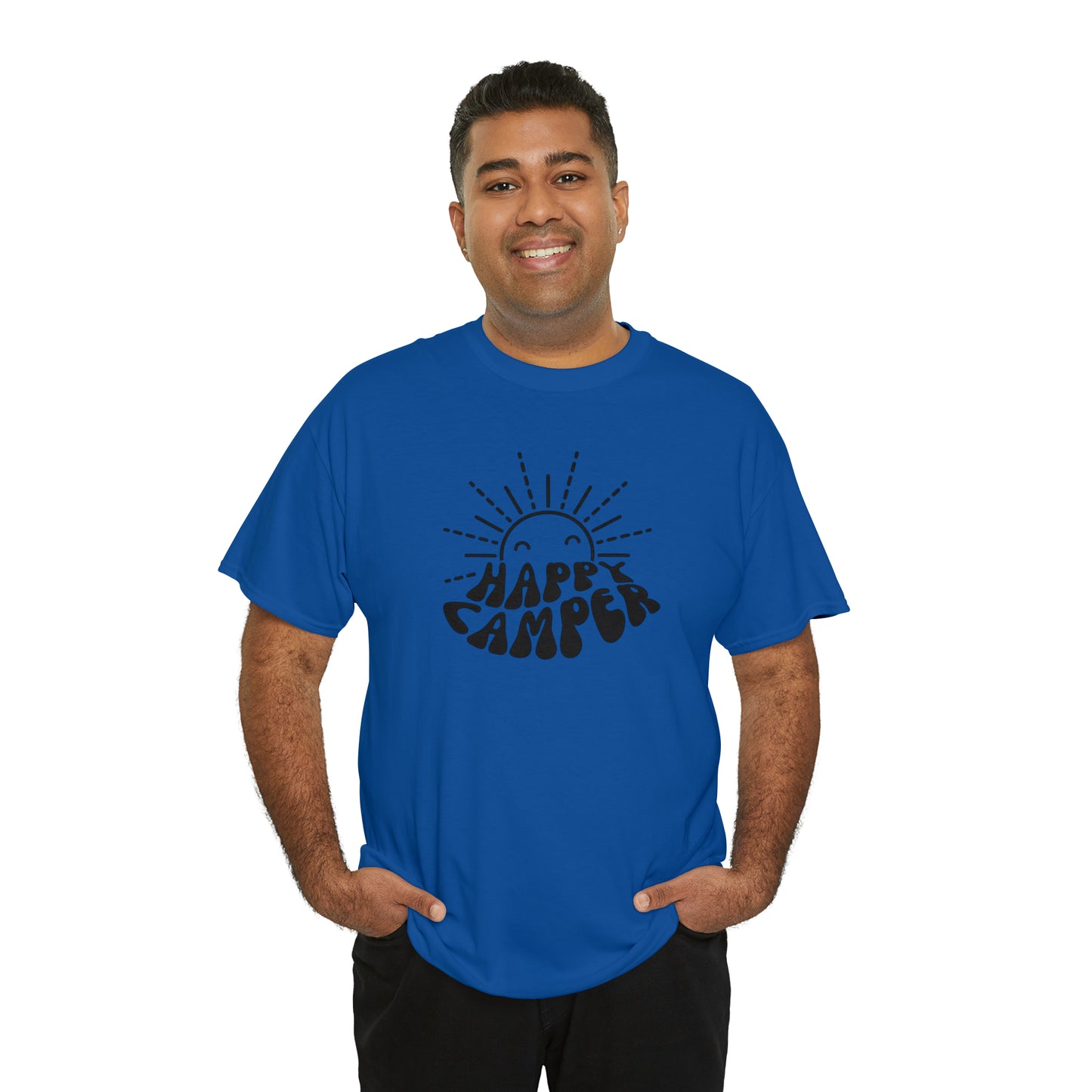 HAPPY CAMPER TEE-Unisex Heavy Cotton Tee