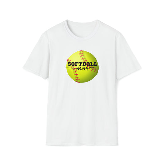 SOFTBALL MAMA TEE-Unisex Softstyle T-Shirt