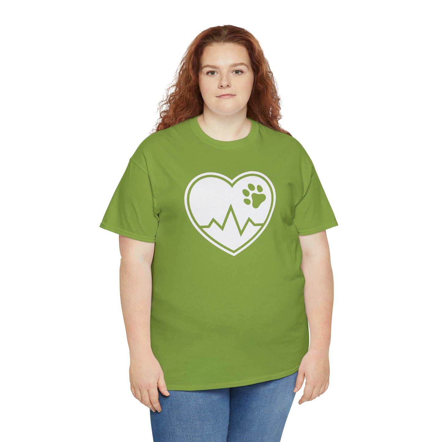 PAW HEARTBEAT TEE--ALL PROCEEDS DONATED TO ANIMAL RESCUE