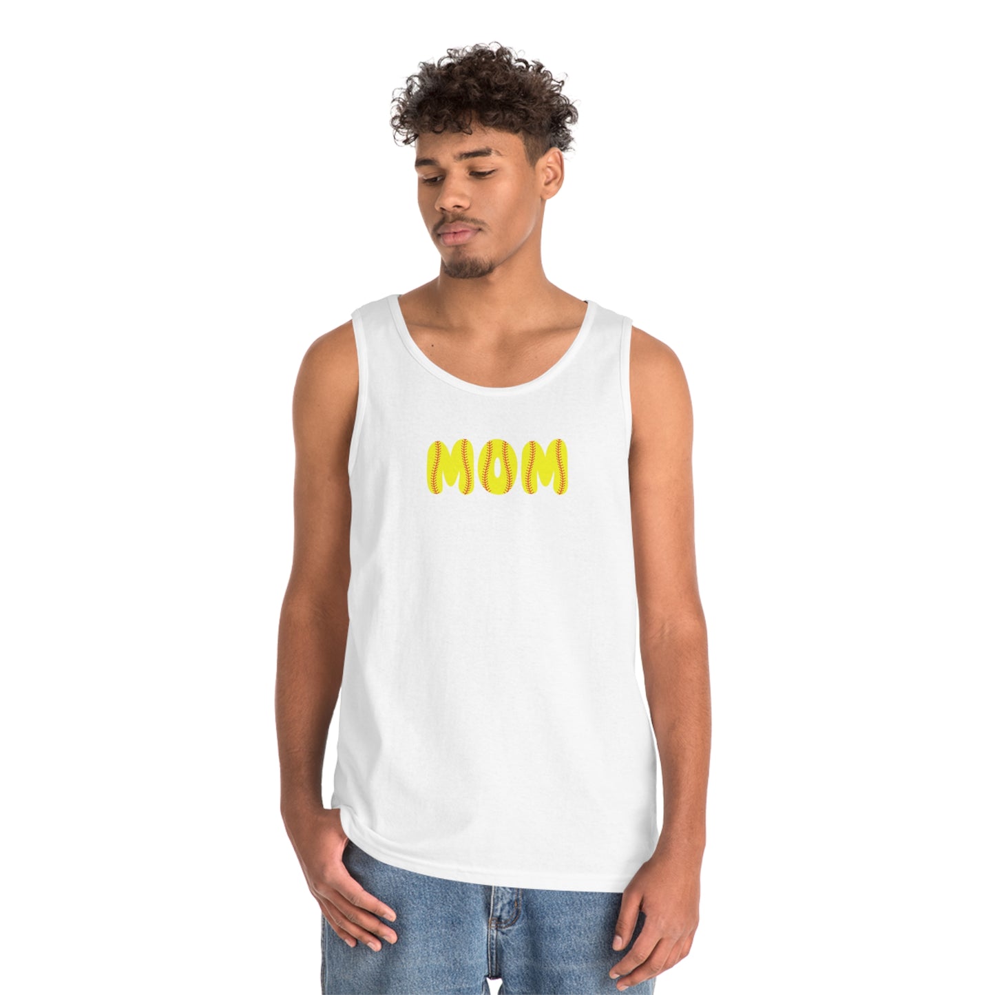 Softball MOM tank-Unisex Heavy Cotton Tank Top