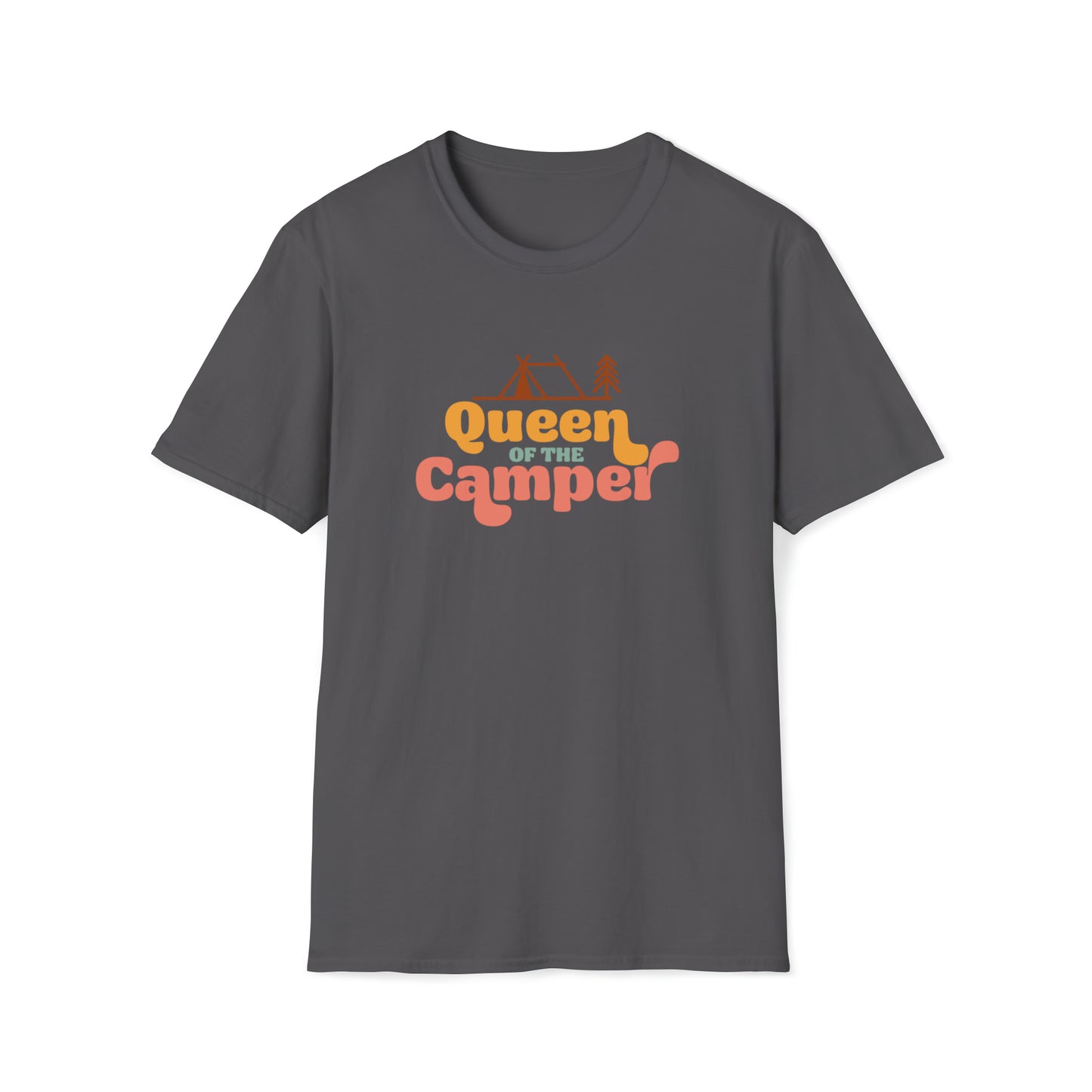 QUEEN OF THE CAMPER TEE-Unisex Softstyle T-Shirt