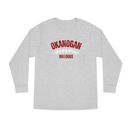 OK FOOTBALL LACES LONG SLEEVE-Long Sleeve Crewneck Tee