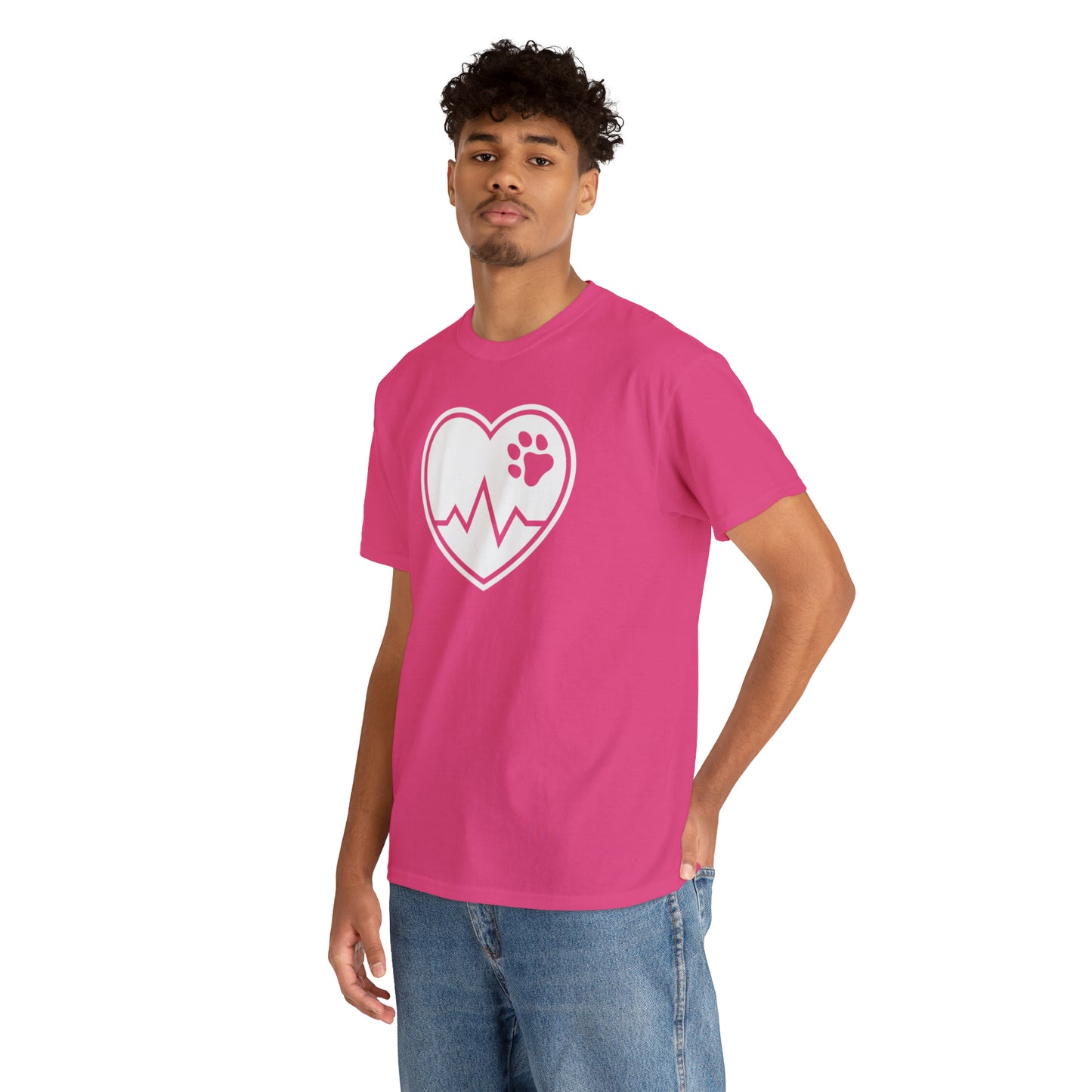 PAW HEARTBEAT TEE--ALL PROCEEDS DONATED TO ANIMAL RESCUE