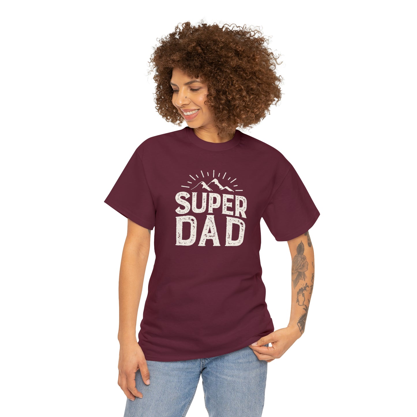 SUPER DAD TEE-Unisex Heavy Cotton Tee