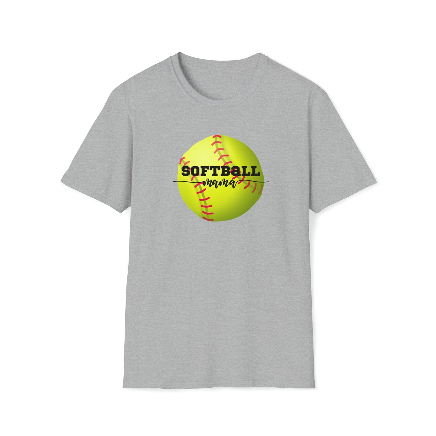 SOFTBALL MAMA TEE-Unisex Softstyle T-Shirt