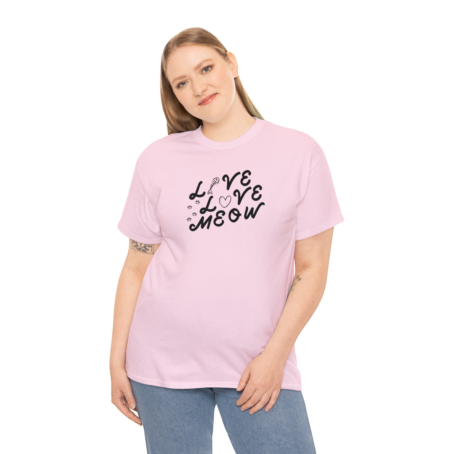 LIVE-LOVE-MEOW TEE-ALL PROCEEDS DONATED TO ANIMAL RESCUE!