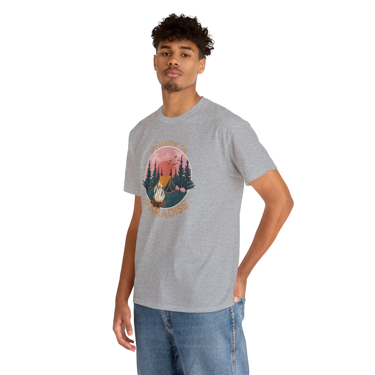 WELCOME TO PARADISE TEE-Unisex Heavy Cotton Tee