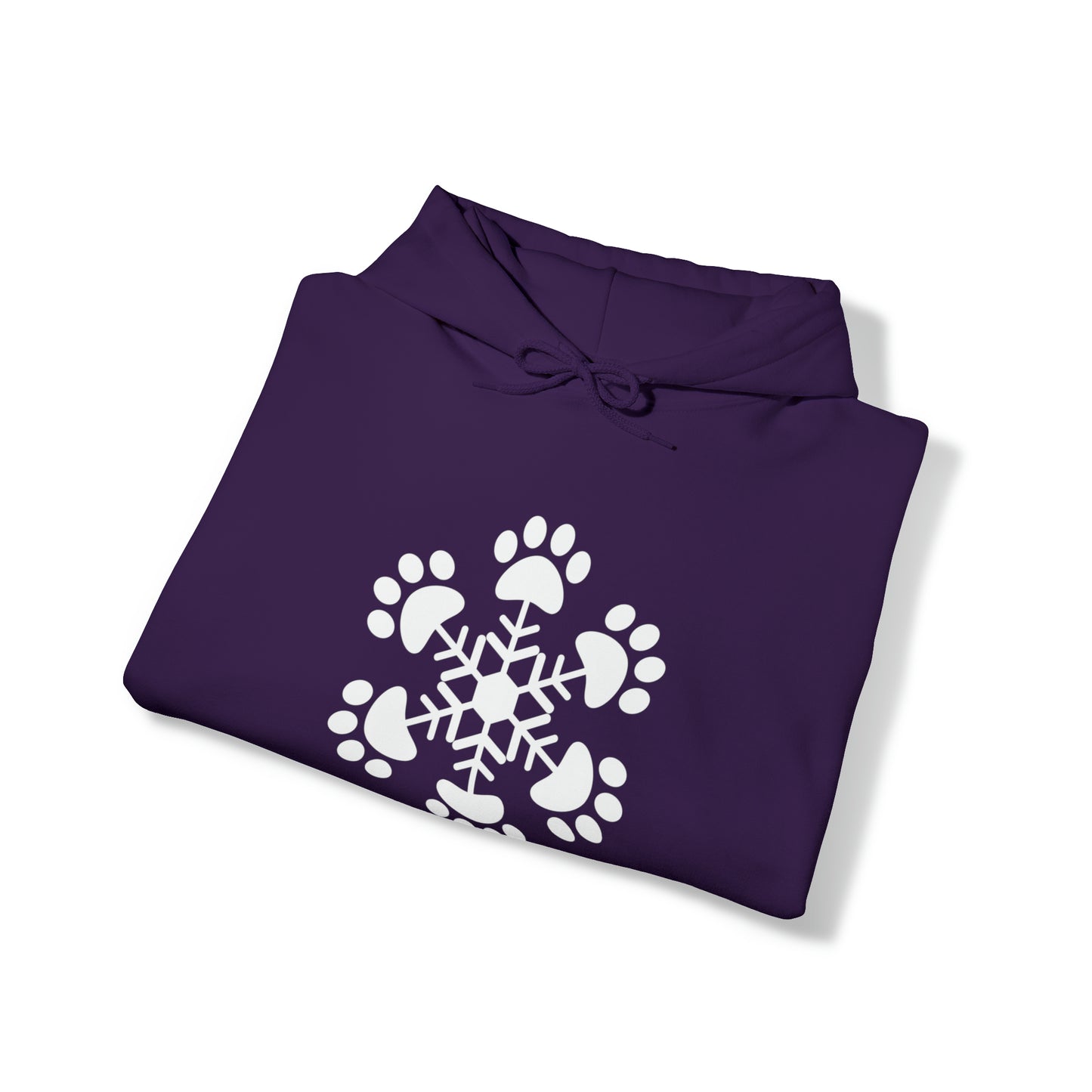 Paw Print Snowflake Hooded Sweatshirt