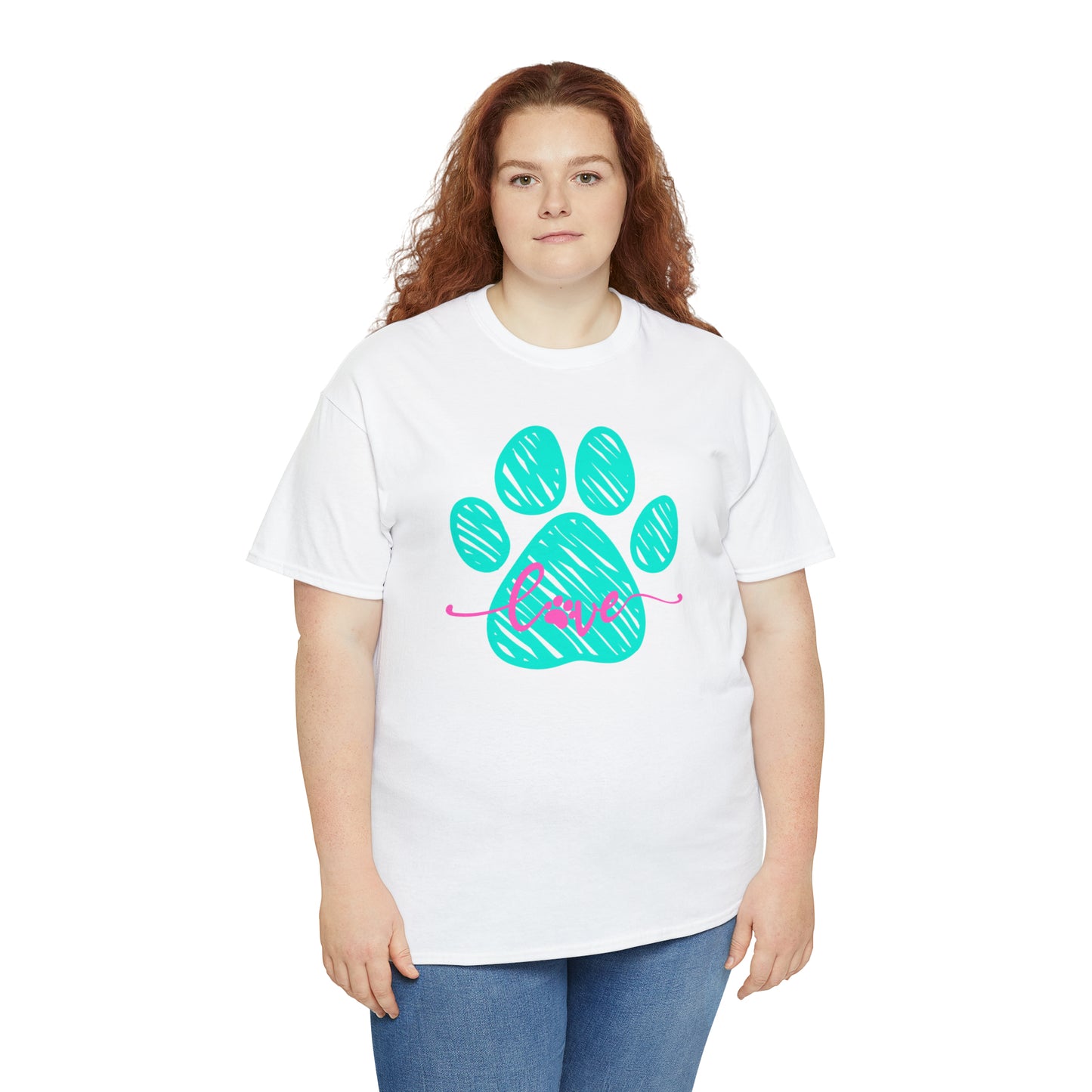 LOVE PAW TEE-Unisex Heavy Cotton Tee