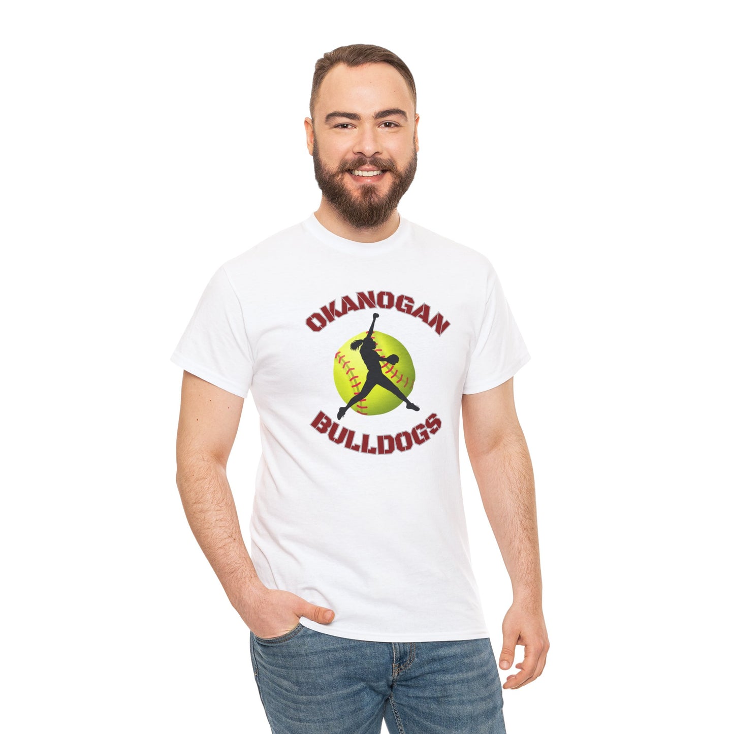 OK SOFTBALL PITCHER-Unisex Heavy Cotton Tee