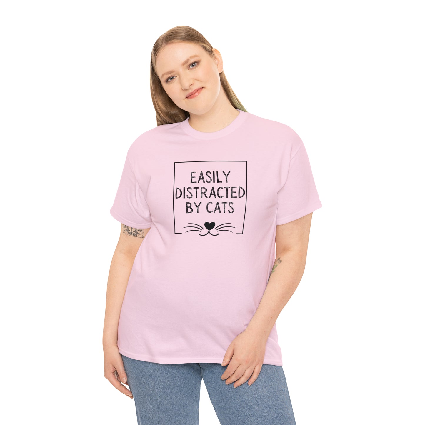 DISTRACTED BY CATS TEE-ALL PROCEEDS DONATED TO ANIMAL RESCUE!