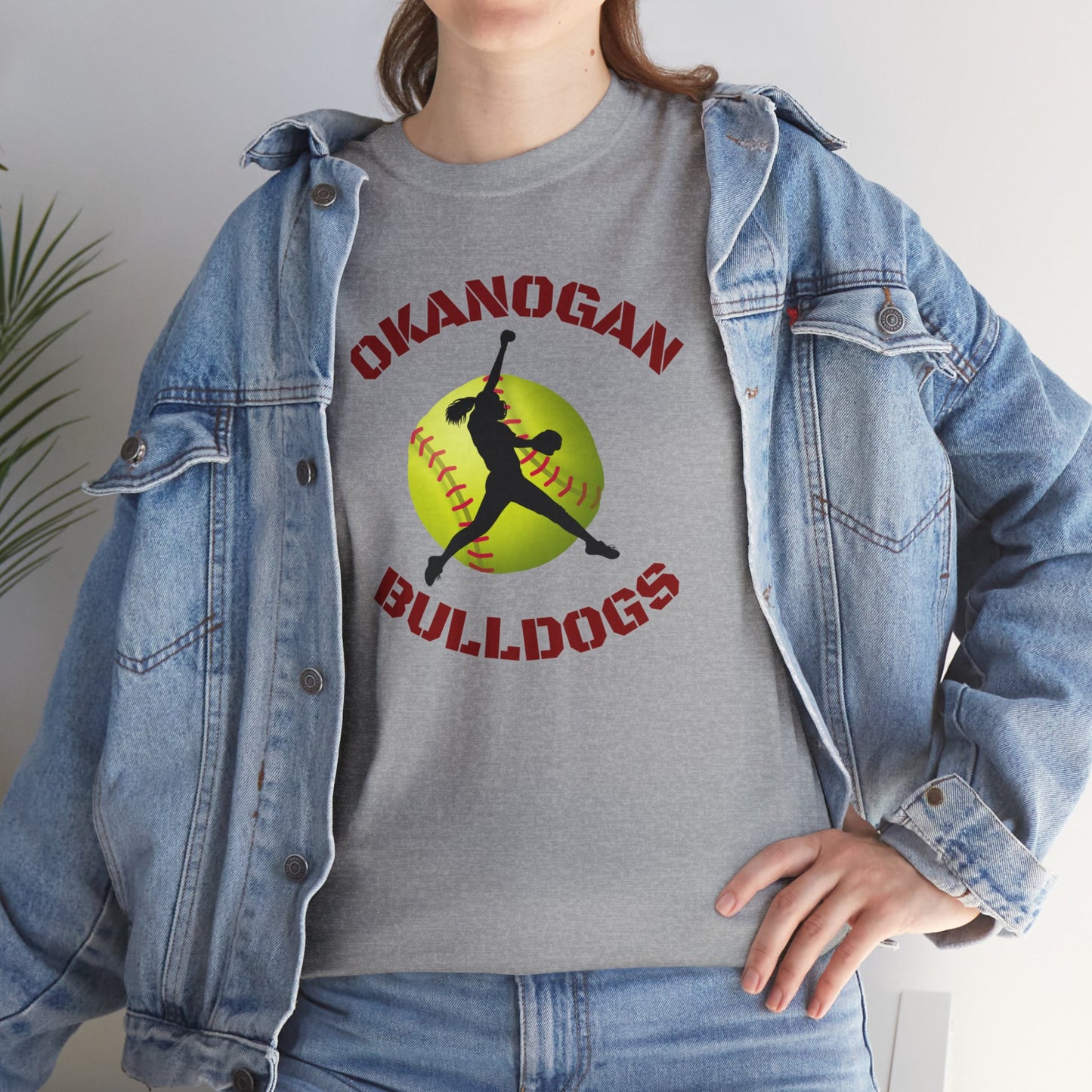 OK SOFTBALL PITCHER-Unisex Heavy Cotton Tee