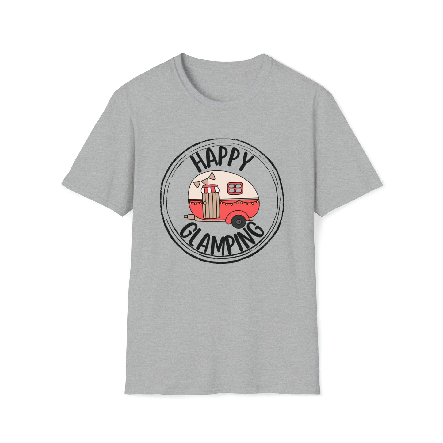 HAPPY GLAMPING TEE-Unisex Softstyle T-Shirt