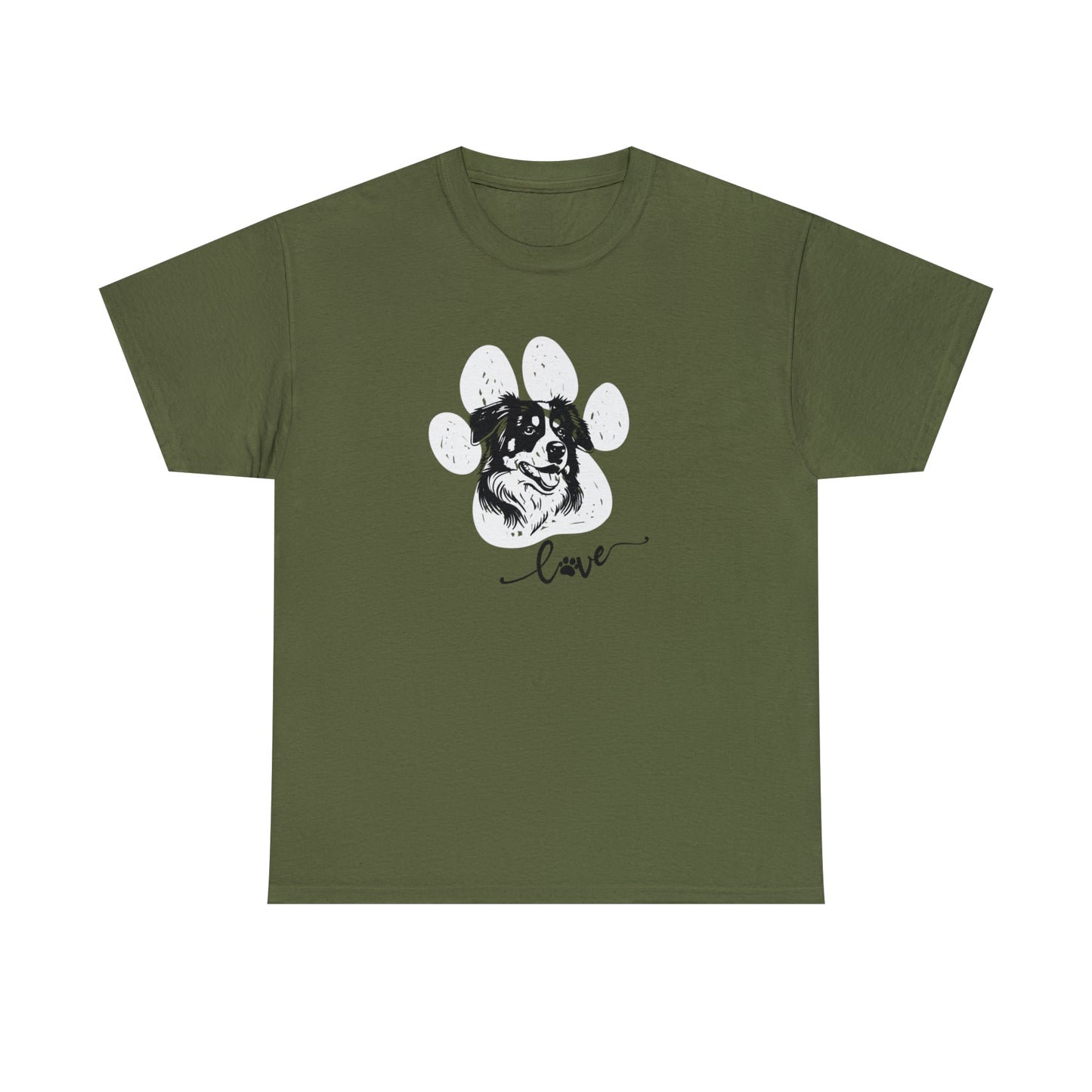 AUSSIE DOG LOVE TEE--Unisex Heavy Cotton Tee