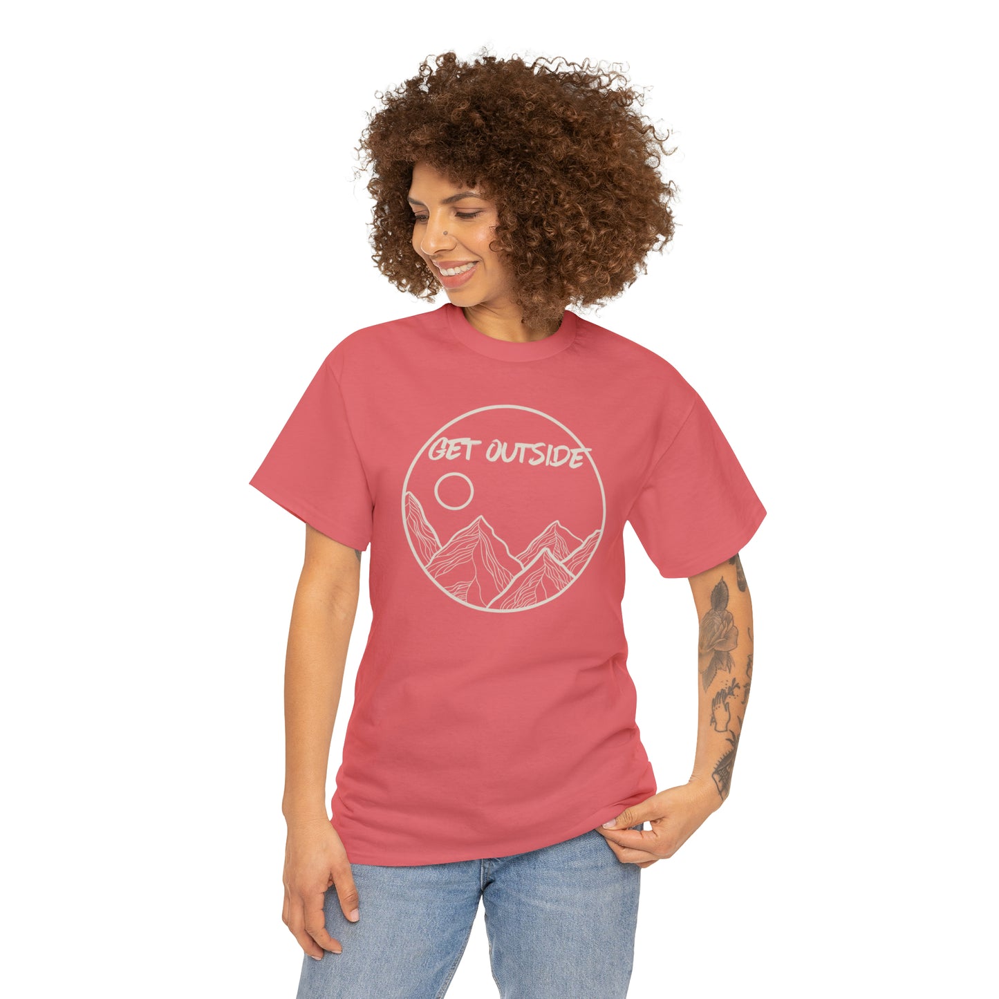 GET OUTSIDE TEE-Unisex Heavy Cotton Tee