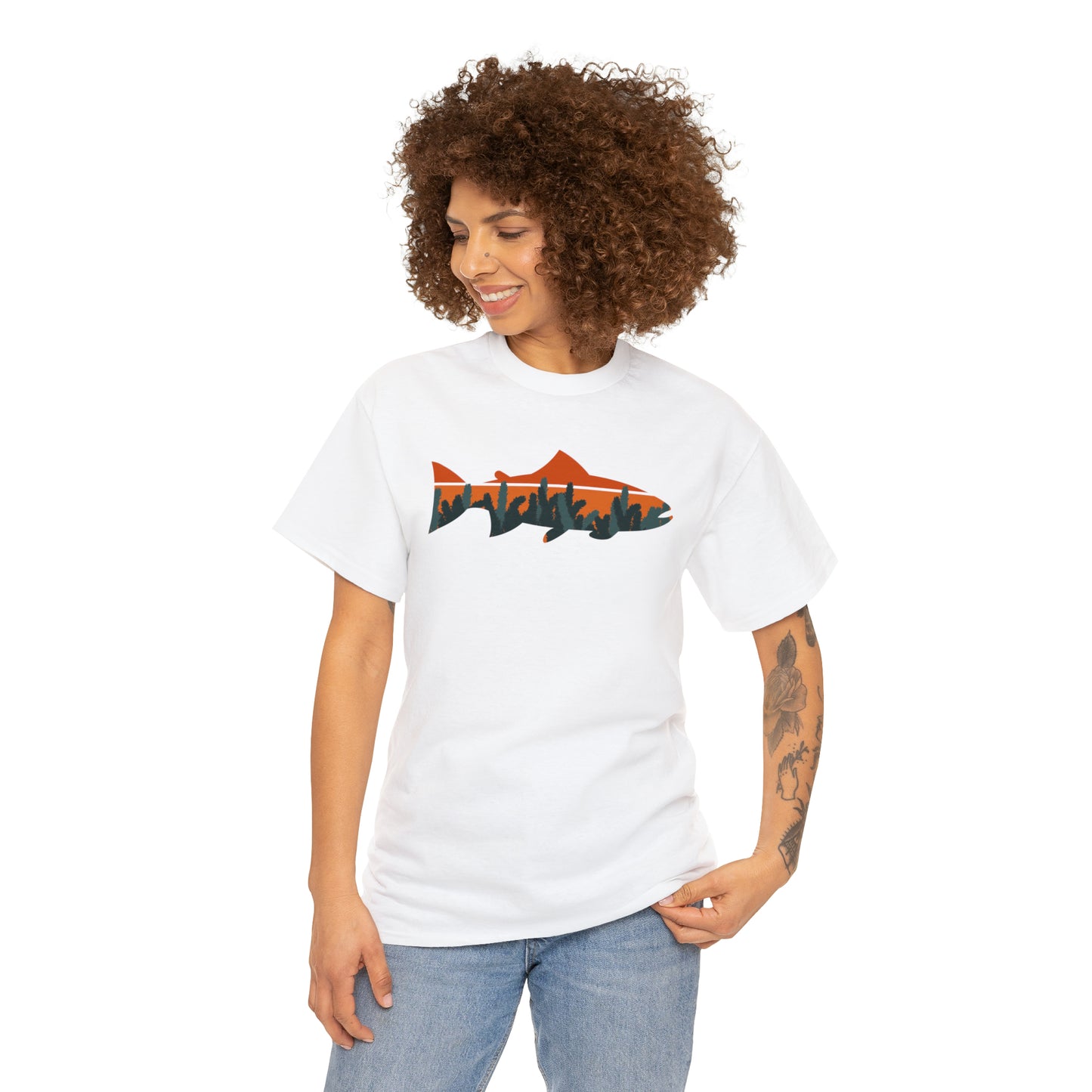 TROUT TEE-Unisex Heavy Cotton Tee