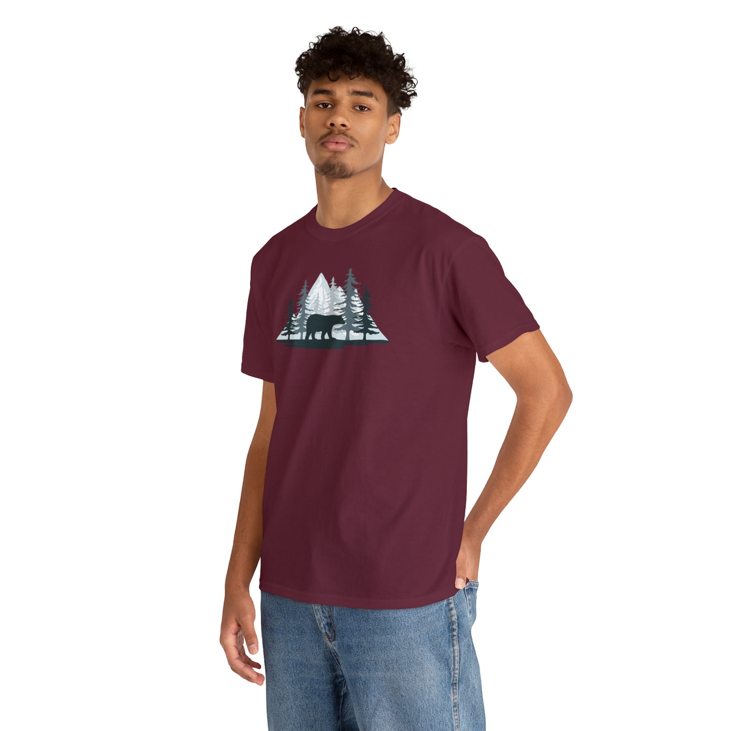 BEAR WOODS TEE-Unisex Heavy Cotton Tee