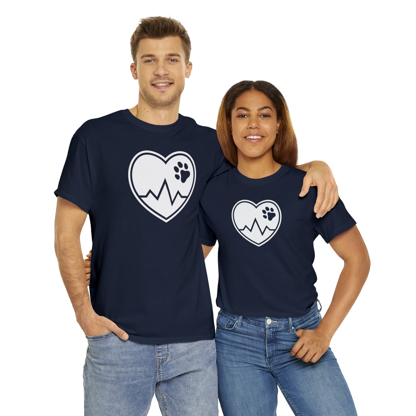 PAW HEARTBEAT TEE--ALL PROCEEDS DONATED TO ANIMAL RESCUE