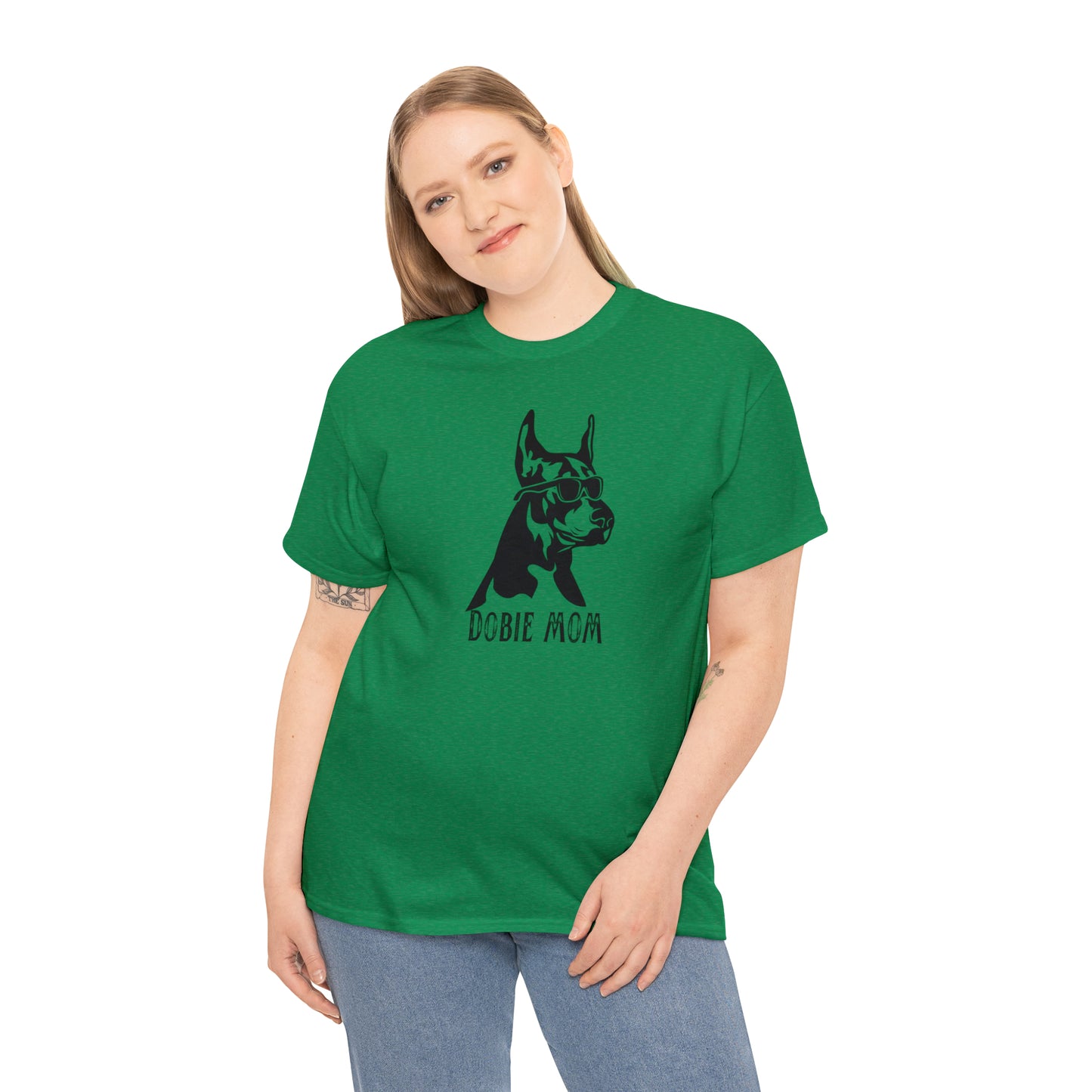 Dobie Mom Tee--Unisex Heavy Cotton Tee