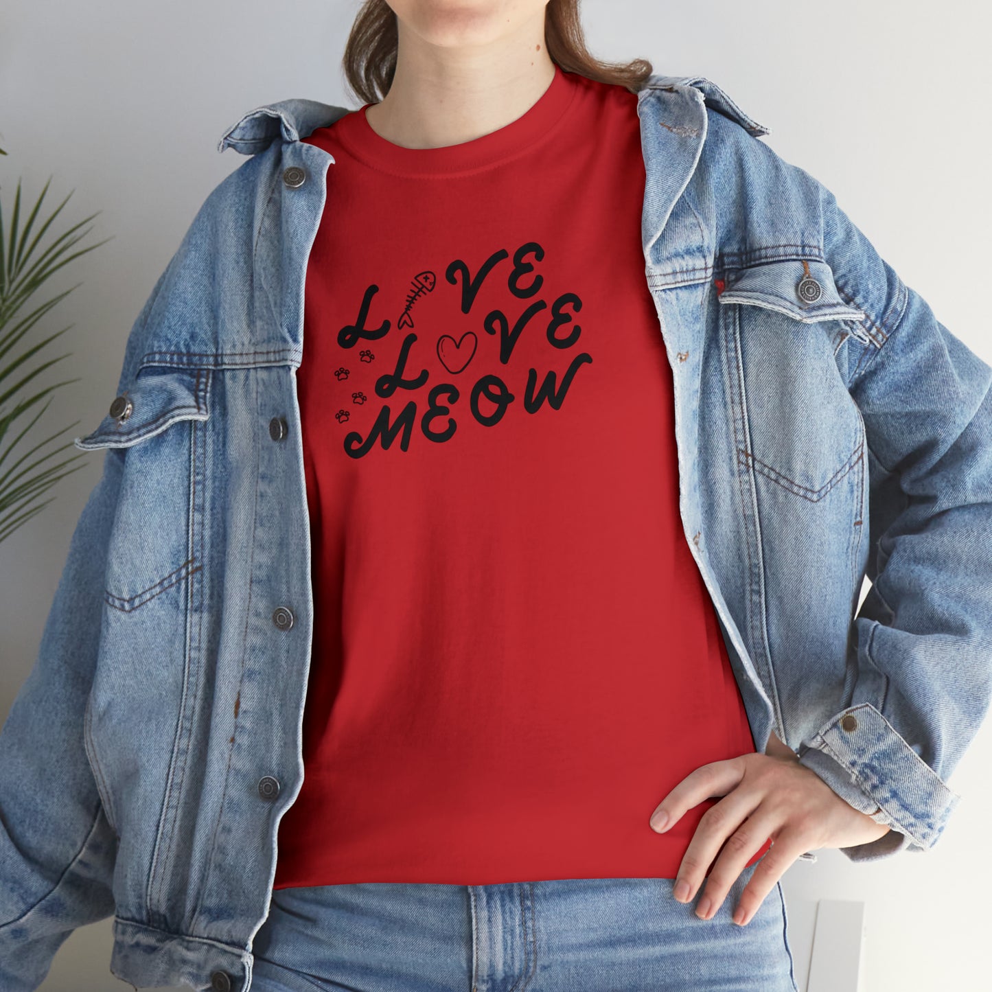 LIVE-LOVE-MEOW TEE-ALL PROCEEDS DONATED TO ANIMAL RESCUE!