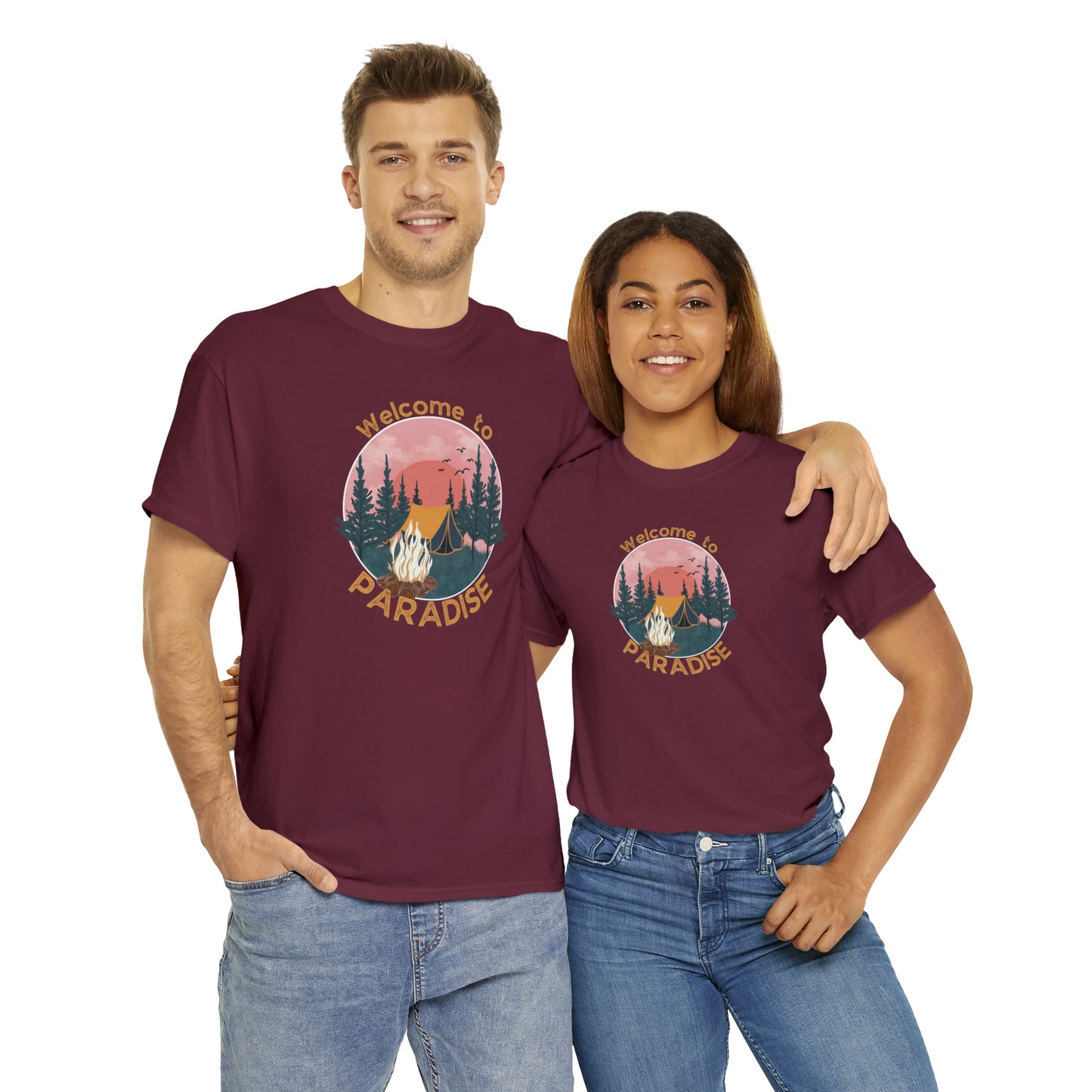 WELCOME TO PARADISE TEE-Unisex Heavy Cotton Tee