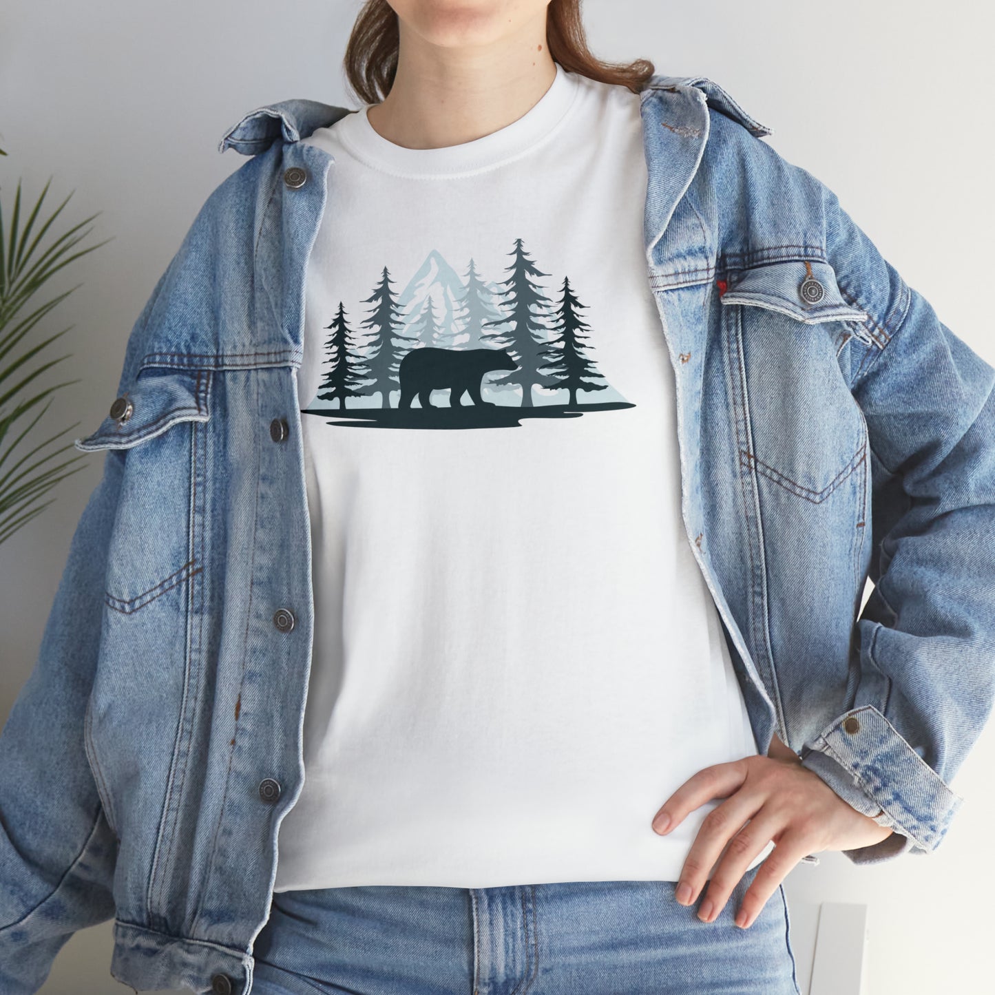 BEAR WOODS TEE-Unisex Heavy Cotton Tee